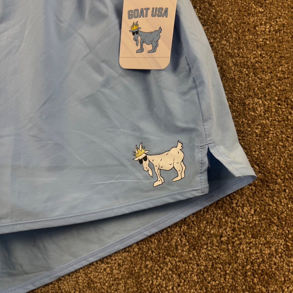 GOAT USA Womens Athletic Shorts Carolina Blue GU-1509 Medium NWT - Picture 2 of 10